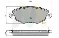 Sada brzdových destiček, kotoučová brzda MOTAQUIP LVXL650