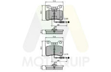 Sada brzdových destiček, kotoučová brzda MOTAQUIP LVXL667