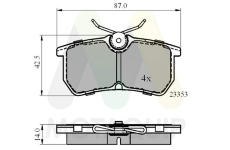 Sada brzdových destiček, kotoučová brzda MOTAQUIP LVXL680