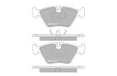 Sada brzdových destiček, kotoučová brzda MOTAQUIP LVXL715
