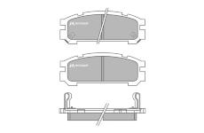 Sada brzdových destiček, kotoučová brzda MOTAQUIP LVXL733