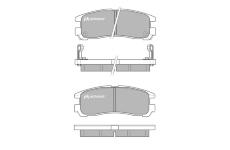 Sada brzdových destiček, kotoučová brzda MOTAQUIP LVXL770