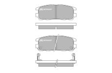 Sada brzdových destiček, kotoučová brzda MOTAQUIP LVXL786