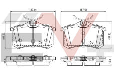 Sada brzdových destiček, kotoučová brzda MOTAQUIP MEV2159