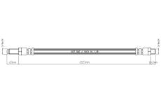 Brzdová hadice MOTAQUIP VBH375