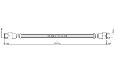 Brzdová hadice MOTAQUIP VBH462