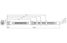 Brzdová hadice MOTAQUIP VBH757