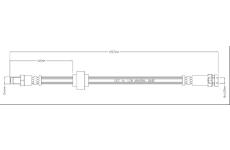 Brzdová hadice MOTAQUIP VBH832