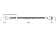 Brzdová hadice MOTAQUIP VBH845