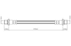 Brzdová hadice MOTAQUIP VBJ272