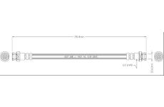 Brzdová hadice MOTAQUIP VBJ386