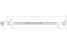 Brzdová hadice MOTAQUIP VBJ461