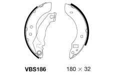 Sada brzdových čelistí MOTAQUIP VBS186