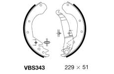 Sada brzdových čelistí MOTAQUIP VBS343