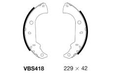Sada brzdových čelistí MOTAQUIP VBS418