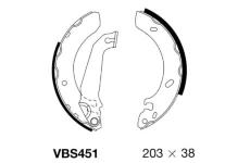 Sada brzdových čelistí MOTAQUIP VBS451
