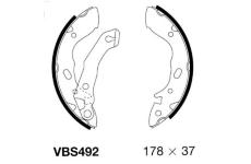 Sada brzdových čelistí MOTAQUIP VBS492