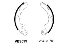 Sada brzdových čelistí, parkovací brzda MOTAQUIP VBS599