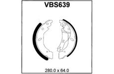 Sada brzdových čelistí MOTAQUIP VBS639