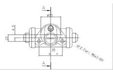 Válec kolové brzdy MOTAQUIP VWC220