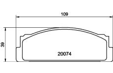 Sada brzdových destiček, kotoučová brzda HELLA PAGID 8DB 355 007-101