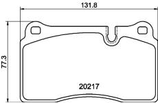 Sada brzdových destiček, kotoučová brzda HELLA PAGID 8DB 355 013-201