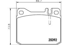 Sada brzdových destiček, kotoučová brzda HELLA PAGID 8DB 355 017-481