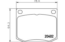 Sada brzdových destiček, kotoučová brzda HELLA PAGID 8DB 355 017-381