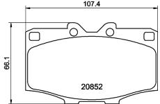 Sada brzdových destiček, kotoučová brzda HELLA PAGID 8DB 355 007-301