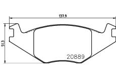 Sada brzdových destiček, kotoučová brzda HELLA PAGID 8DB 355 017-491