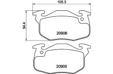 Sada brzdových destiček, kotoučová brzda HELLA PAGID 8DB 355 019-131