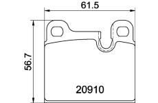 Sada brzdových destiček, kotoučová brzda HELLA PAGID 8DB 355 008-111