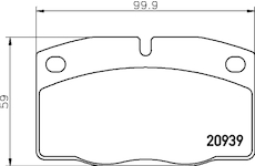 Sada brzdových destiček, kotoučová brzda HELLA PAGID 8DB 355 007-251