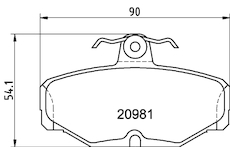 Sada brzdových destiček, kotoučová brzda HELLA PAGID 8DB 355 017-621