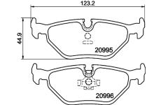 Sada brzdových destiček, kotoučová brzda HELLA PAGID 8DB 355 007-421