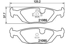 Sada brzdových destiček, kotoučová brzda HELLA PAGID 8DB 355 007-521