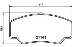 Sada brzdových destiček, kotoučová brzda HELLA PAGID 8DB 355 006-151