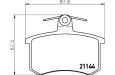 Sada brzdových destiček, kotoučová brzda HELLA PAGID 8DB 355 017-951