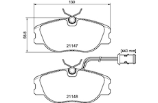 Sada brzdových destiček, kotoučová brzda HELLA PAGID 8DB 355 017-781