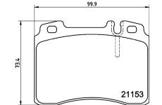 Sada brzdových destiček, kotoučová brzda HELLA PAGID 8DB 355 008-181