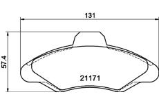 Sada brzdových destiček, kotoučová brzda HELLA PAGID 8DB 355 019-041