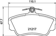 Sada brzdových destiček, kotoučová brzda HELLA PAGID 8DB 355 017-921