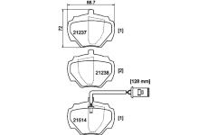 Sada brzdových destiček, kotoučová brzda HELLA PAGID 8DB 355 019-241