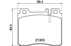 Sada brzdových destiček, kotoučová brzda HELLA PAGID 8DB 355 007-551