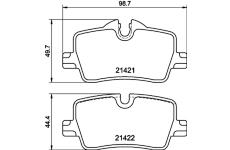 Sada brzdových destiček, kotoučová brzda HELLA PAGID 8DB 355 040-681