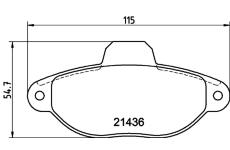 Sada brzdových destiček, kotoučová brzda HELLA PAGID 8DB 355 019-161