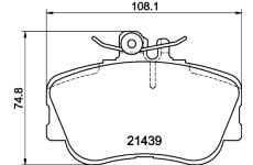 Sada brzdových destiček, kotoučová brzda HELLA PAGID 8DB 355 018-041