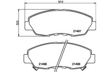 Sada brzdových destiček, kotoučová brzda HELLA PAGID 8DB 355 016-511