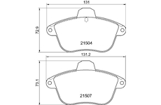 Sada brzdových destiček, kotoučová brzda HELLA PAGID 8DB 355 019-081