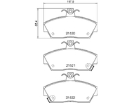 Sada brzdových destiček, kotoučová brzda HELLA PAGID 8DB 355 018-161